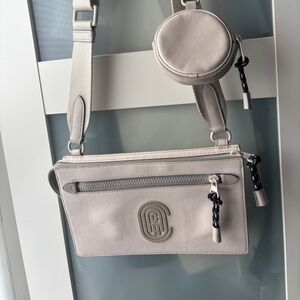 Off white Coach Crossbody Rivington Bag with Coin Pouch